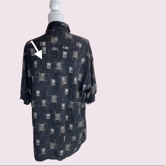 Vintage Campia Moda Rayon Hawaiian Palm Tree Shirt - Picture 3 of 3